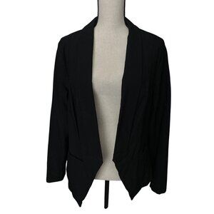 Torrid Black Blazer Open Front Jacket Lined Stretch Fit Rayon Blend Size 2X